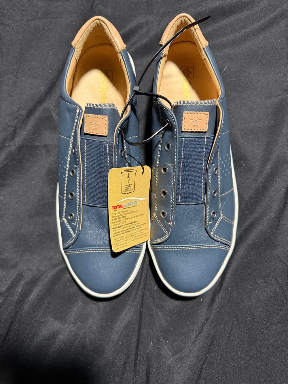 Spenco Malibu Lux Women's Leather Sneakers Comfort Orthopedic blueSize 12B